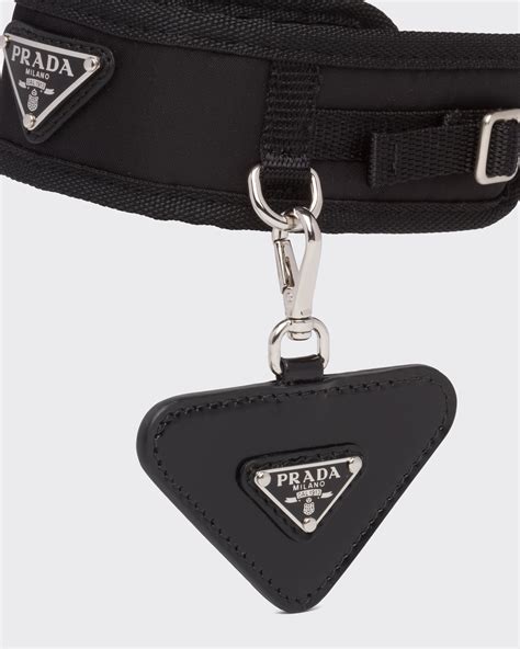 prada name tag holder|Black Brushed Leather Name Tag For Pet .